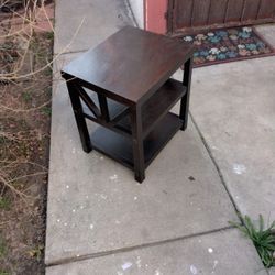 Small Side Table - Solid Wood. Has a little wear on it, but still looks very nice.