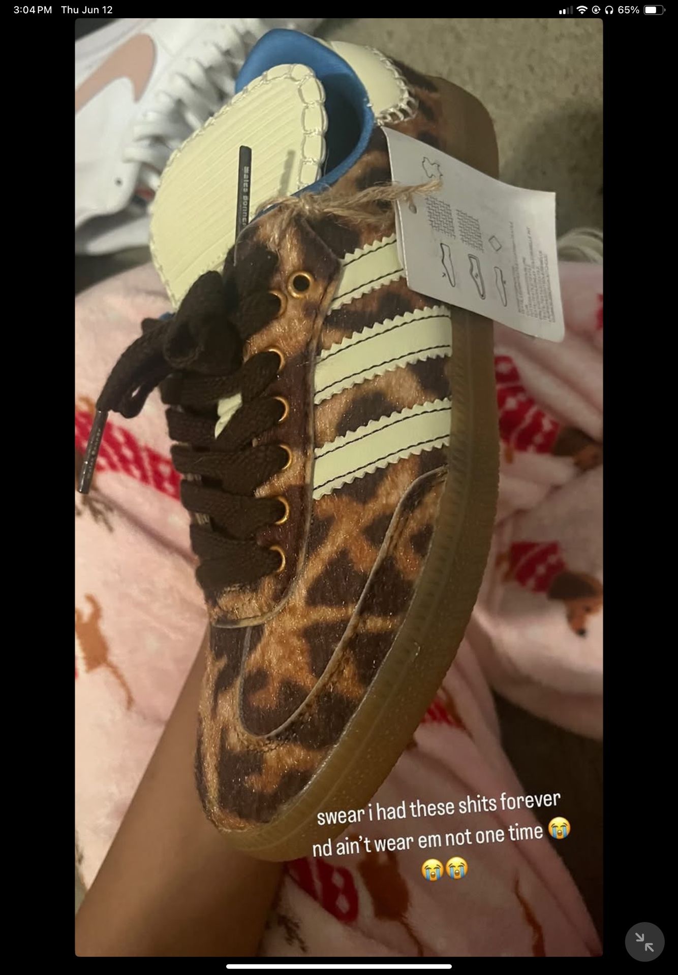 Adidas Samba Wales Bonner Leopard Sneakers – Dark Brown/Cream White