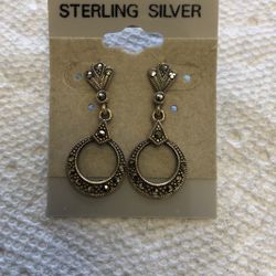 Sterling Silver & Marcasite earings never worn