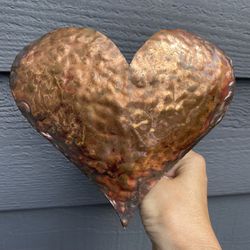 Hammered Copper Wall Vase That Swivels