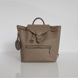 LOUIS VUITTON Backpack Montsouris PM Monogram Empreinte Leather BEG M45410
