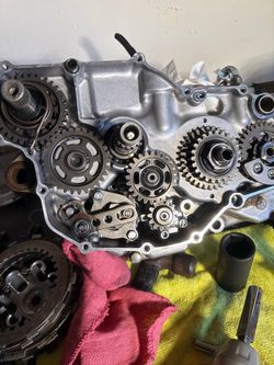 Motorcycle Engine Cases with Transmission Gears