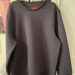 Plus Size Women’s long sleeve charcoal sweatshirt with zipper on side Size XL new 