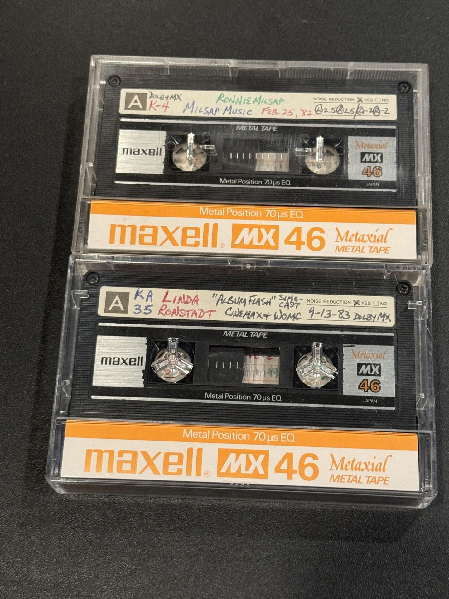 Maxell Metaxial MX 46 Type IV Metal Tapes Lot of 2 , Used