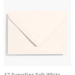 Paper Source A7 Superfine Soft White Envelopes, Qty: 179, New, $116 Value