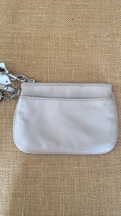 Small Leather Zip Pouch Wristlet