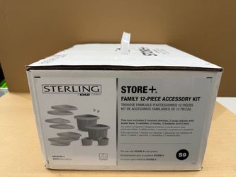 Sterling Store+ Family 12-Piece Accessory Kit in white for shower