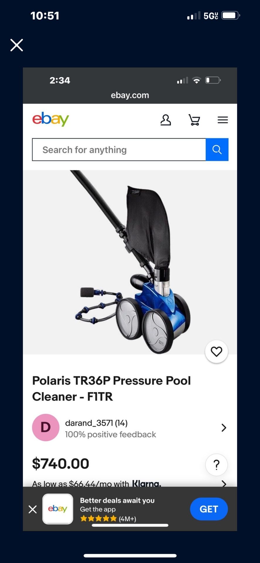 Pool Cleaner New In Box 