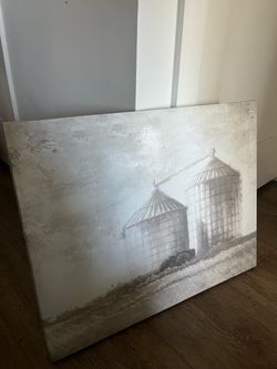Farmhouse Grain Silo Canvas Wall Art