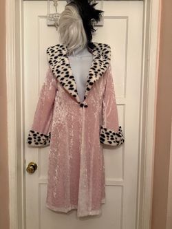 Cruella De Vil Halloween Costume Coat Medium size