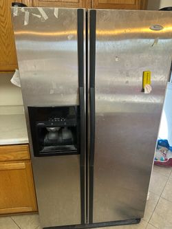Used whirlpool refrigerator  no issues .. fridge and freezer is cold .. ice machine inside works
