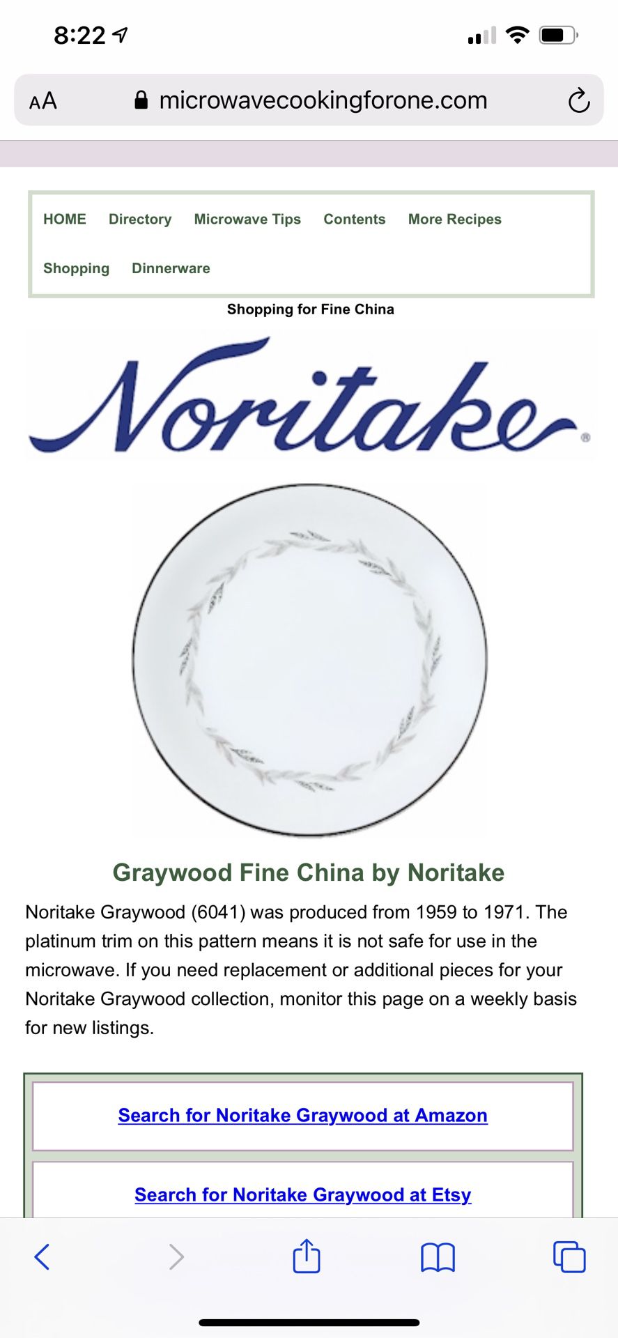 Noritake China Set