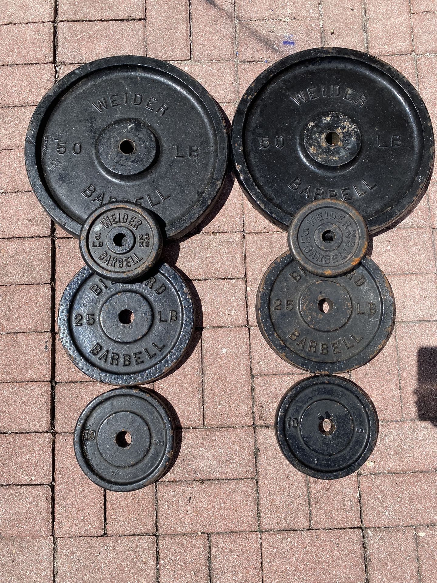 Full Weight Plate Set 1 Inch Holes