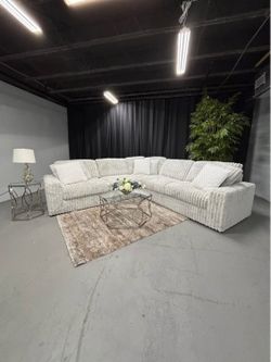 BRAND NEW! Gray Fabric Corded Sectional from Ashley Furniture. DELIVERY AVAILABLE!