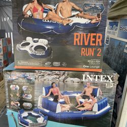 Brand New Intex River Run And 4 Person Lounge Raft