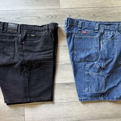 Men’s Wrangler & Lee Jean Shorts Size 38