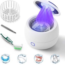Upgraded Ultrasonic Retainer Cleaner, 45kHz Retainer Cleaner Machine for Denture Cleaner, Retainer Cleaner, Mouth Guard Cleaner, Night Guard Cleaner