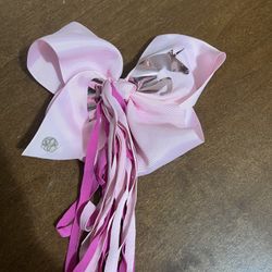JoJo unicorn hair bow with long ribbon In pink 