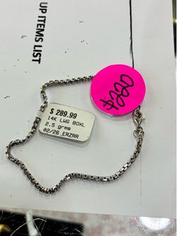 14k white gold bracelet