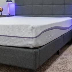 Purple Mattress And Bed Frame- King Size