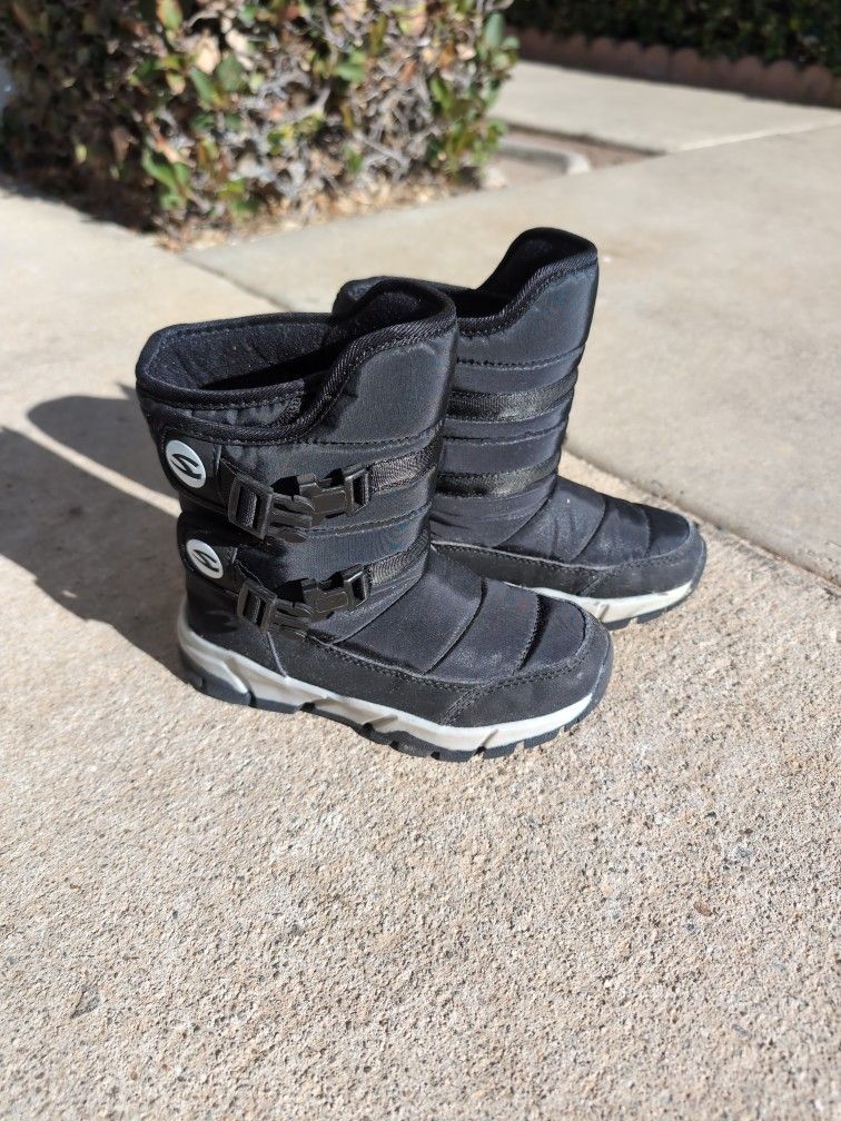 Boys Insulated Waterproof Snow Boots Size 1