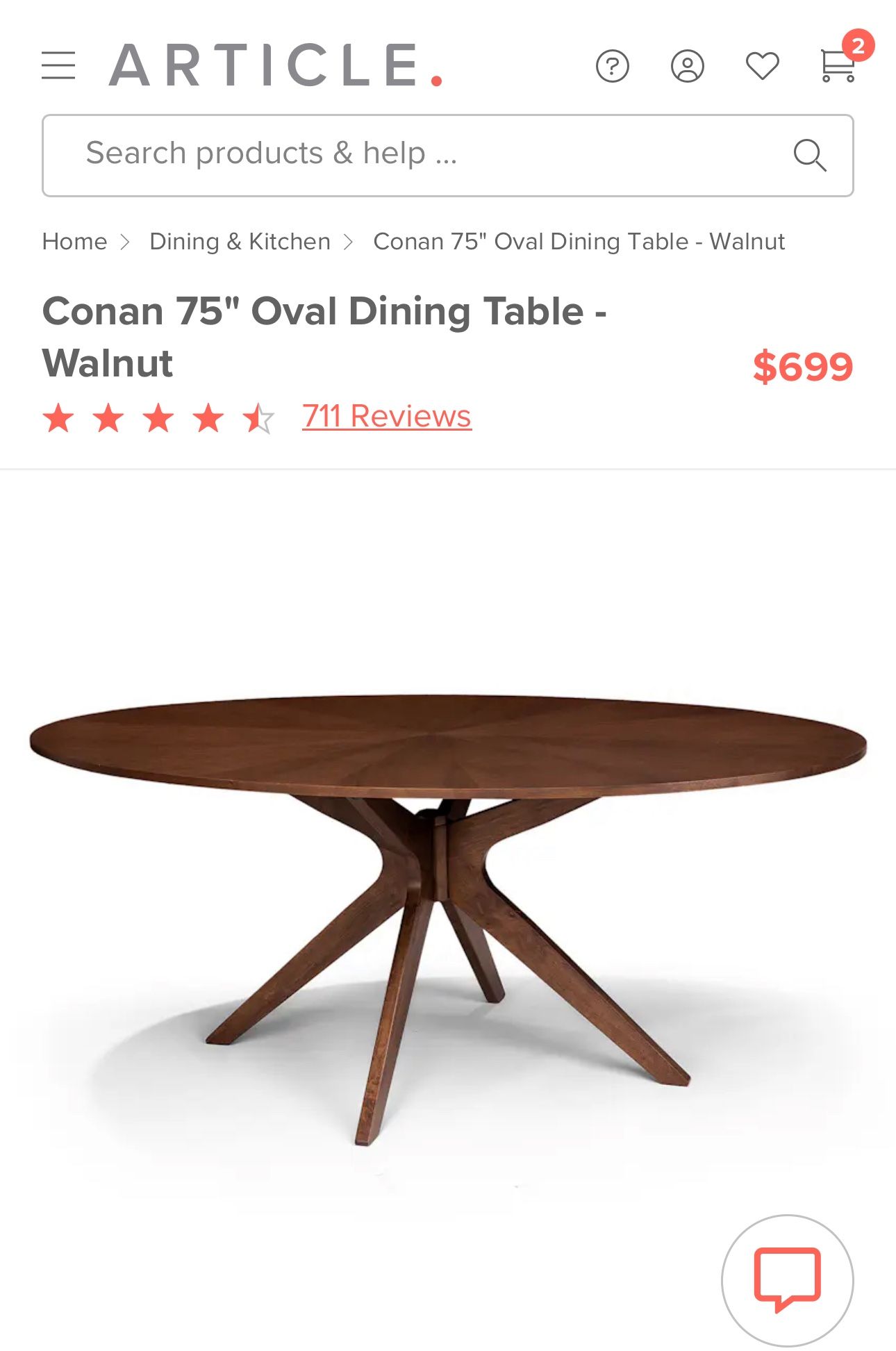 Article Furniture Dining Table