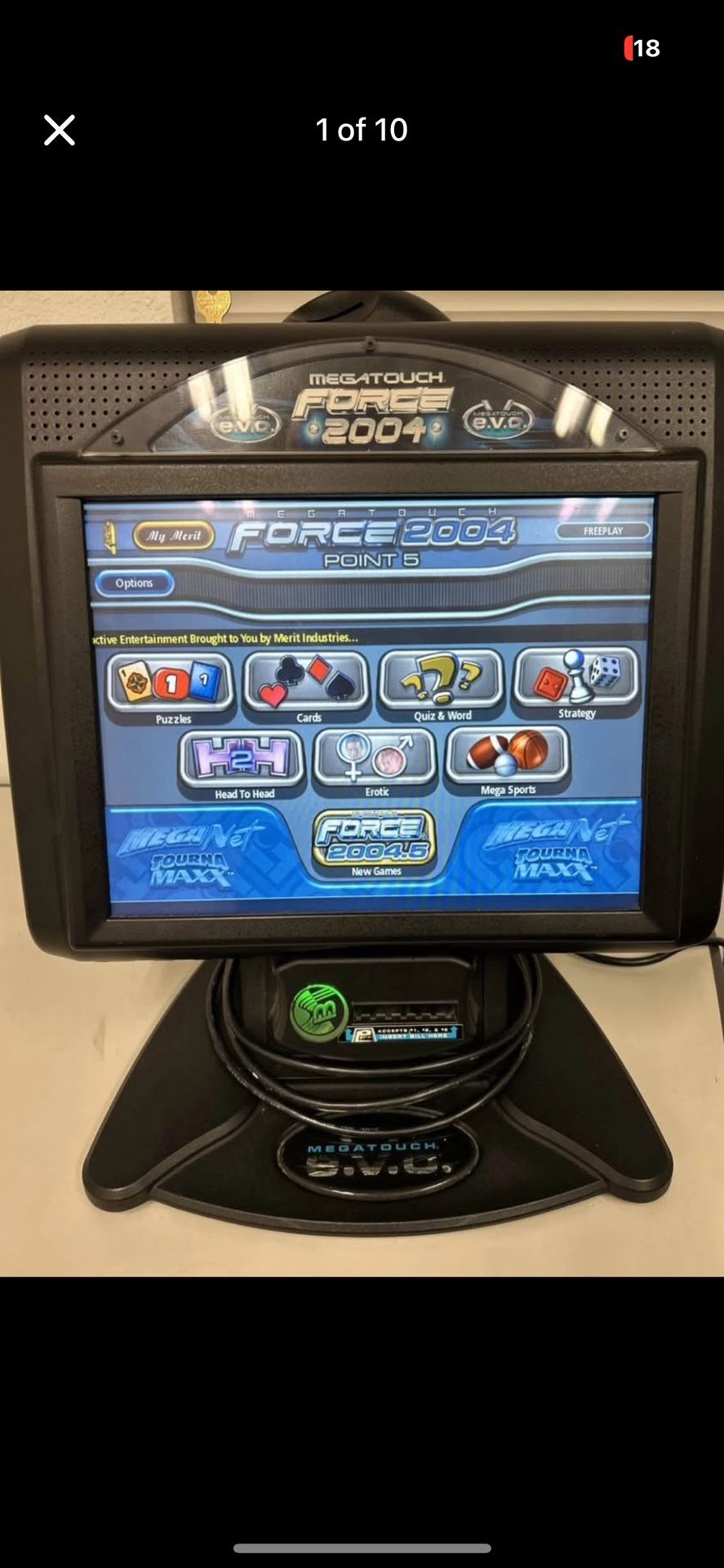 Evo Megatouch Force Table Top Arcade by Merit