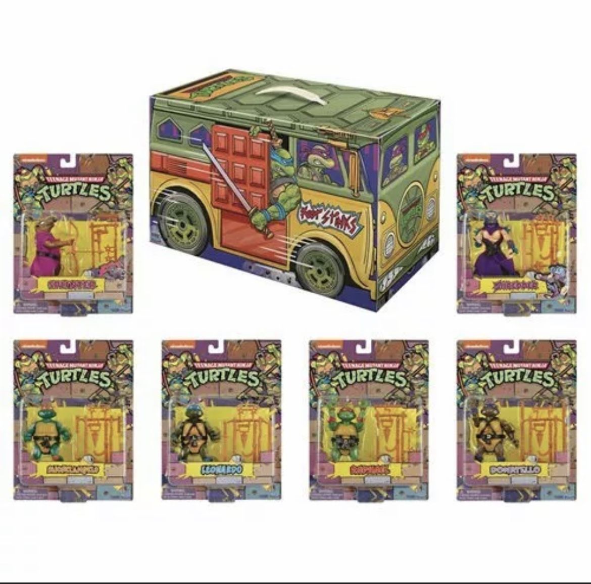 Teenage Mutant Ninja Turtles TMNT Retro Rotocast PX 6 Pack Figure Set San Diego Comic-Con 2020 New