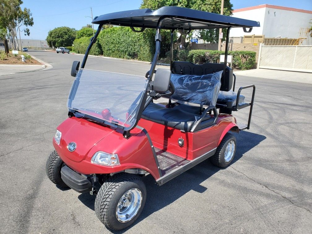 New 2020 Evolution Candy Apple Red Classic 4 Seat Golf Cart