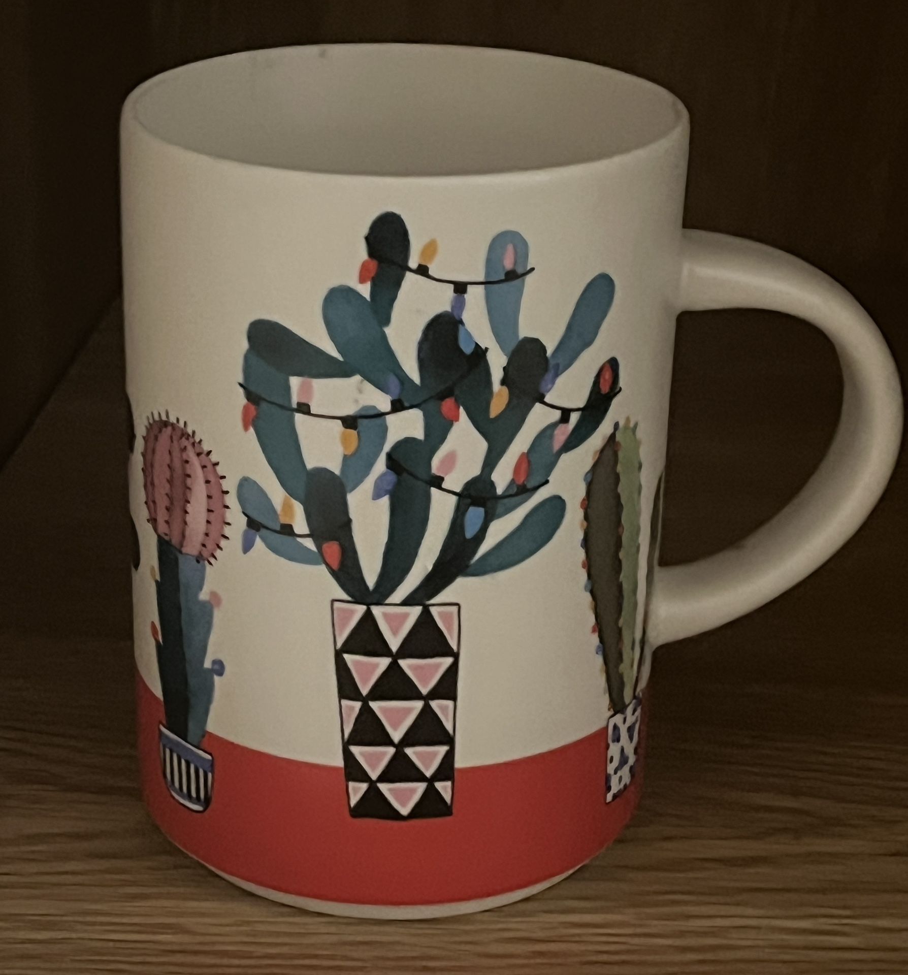 Starbucks Holiday Christmas Cactus Coffee Mug Cup Succulents 2017