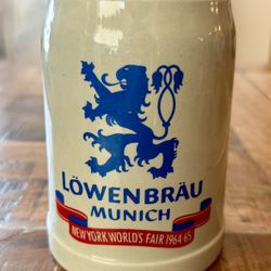 1964-65 New York World's Fair Lowenbrau Munich BEER Mug Souvenir