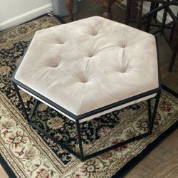 Plush Ottoman Hexagon 