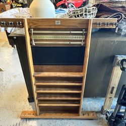 Oak Pool Cue Rack