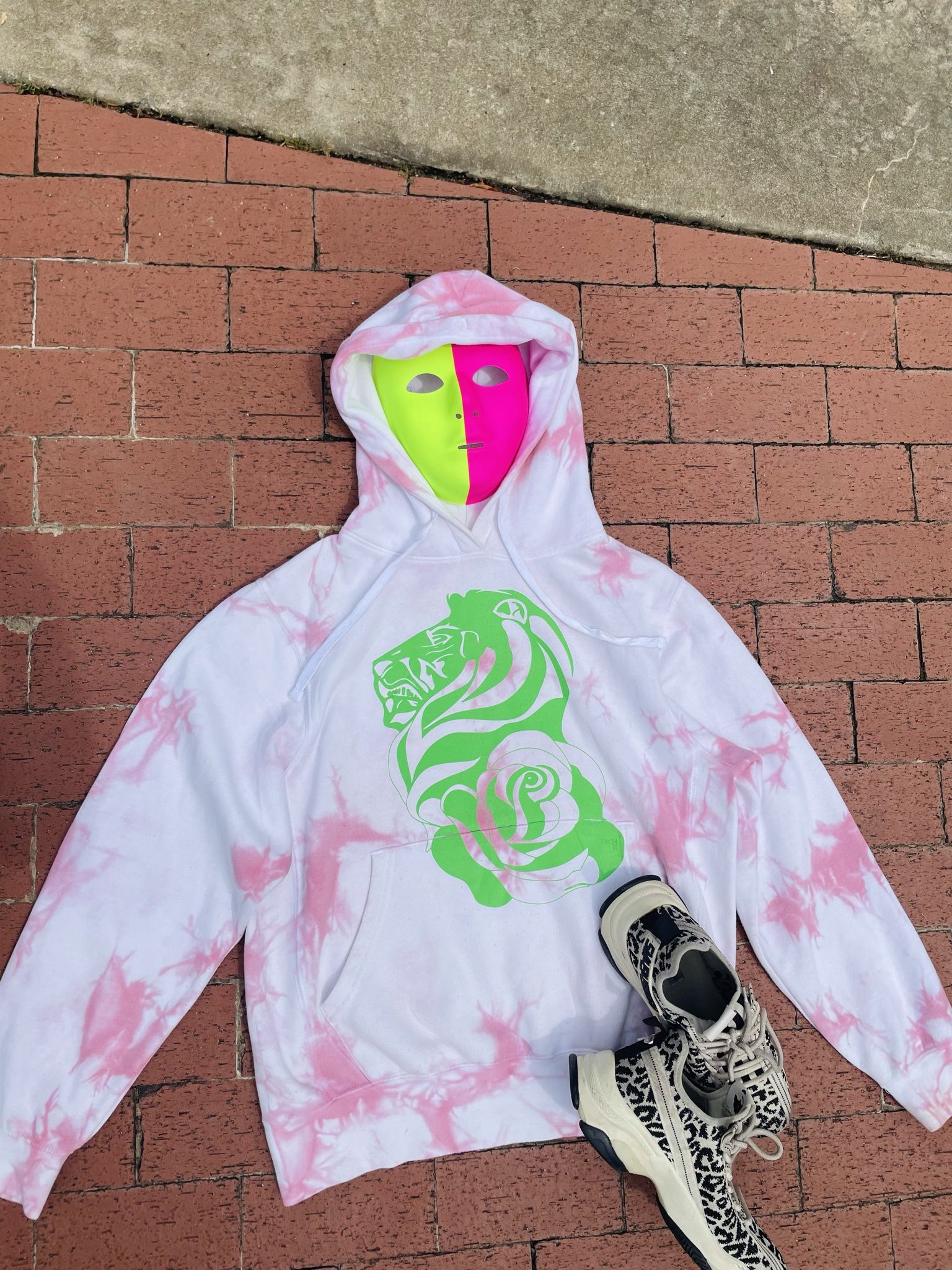 Premium Tye Dye Hoodies -Pink