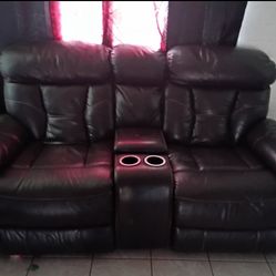 Juego De Sala De 2 Pz Color Obscuro 