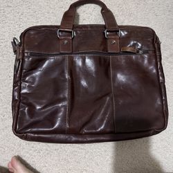 Jack Georges Genuine Leather Briefcase | Professional Slim Messenger Bag