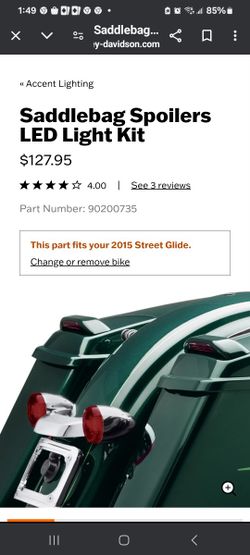 Saddle Bag Spoiler And Auxiliary Rear Light Kit