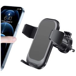 Air Vent Phone Mount with Metal Clip, Press Design for Easy Clamp/Release, Ultra Stable Car Phone Mo