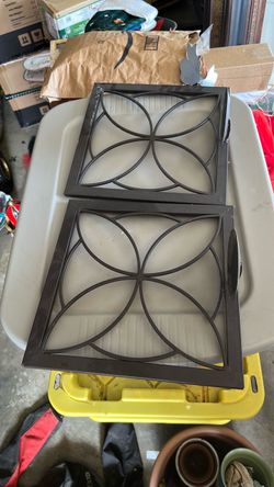 Dark brown metal wall decor