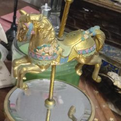 Gold And Mirror Carousel Horse