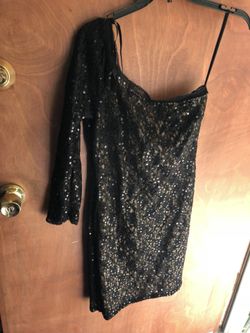 Black sequence dress