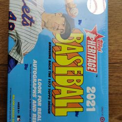 2021 Topps Heritage Baseball MASSIVE Factory Sealed 24 Pack Retail Box-216 Cards
