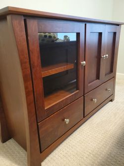 Penny Mustard Cherry Cabinet 51Wx18Dx36H Excellent condition!