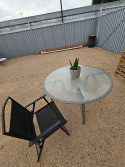 Round Glass Patio Table