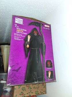 7.5 FT  Flaming Grim Reaper 
