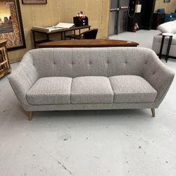 Grey Boucle Bucket Sofa