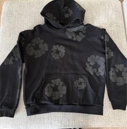 Black and grey Denim Tear Hoodie