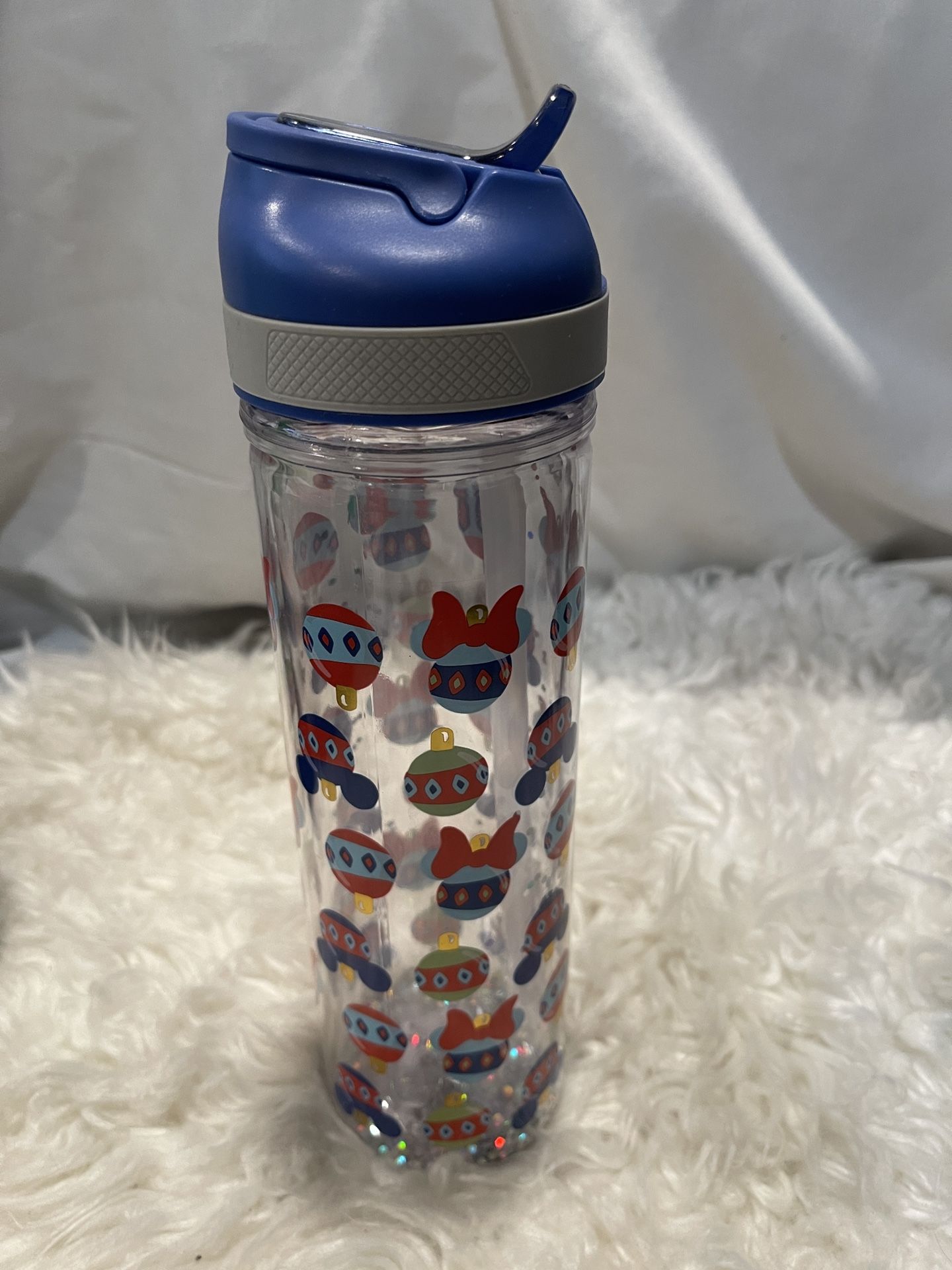 Disney Holiday Time Blue Ornaments Glitter Bottle