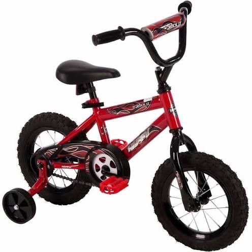 Child Bicycle 12" Steel Bike With Grips For Begginer Kids Red Boys