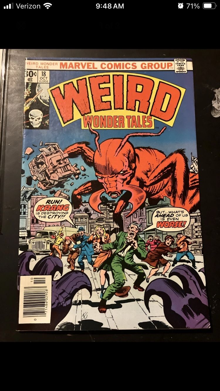 Weird Wonder Tales #18 VF RAW 1976 Bronze Age Marvel Horror